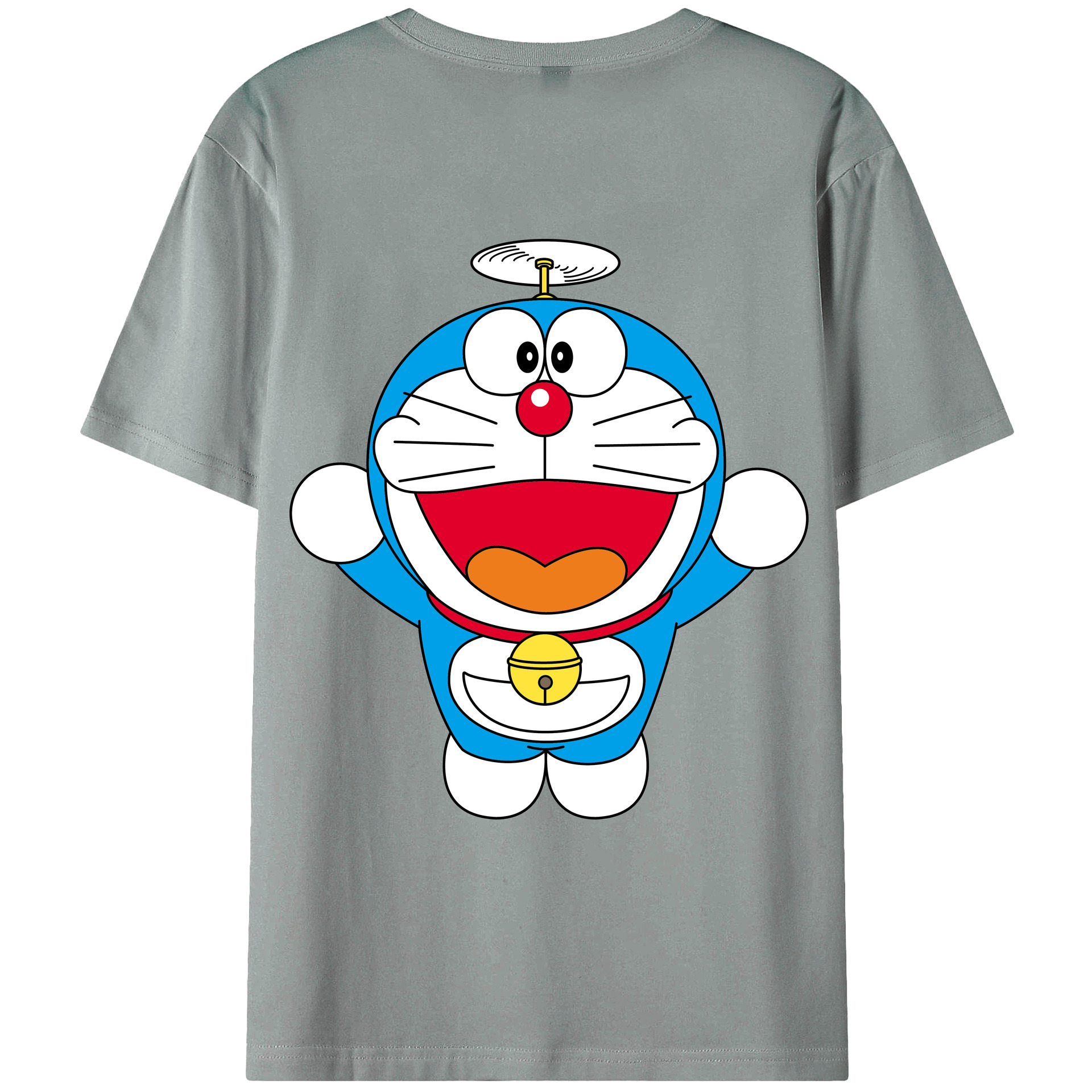 （画像用） ドラえもん Doraemon 綿100％ メンズ半袖Tシャツ（バックプリント） 通気性